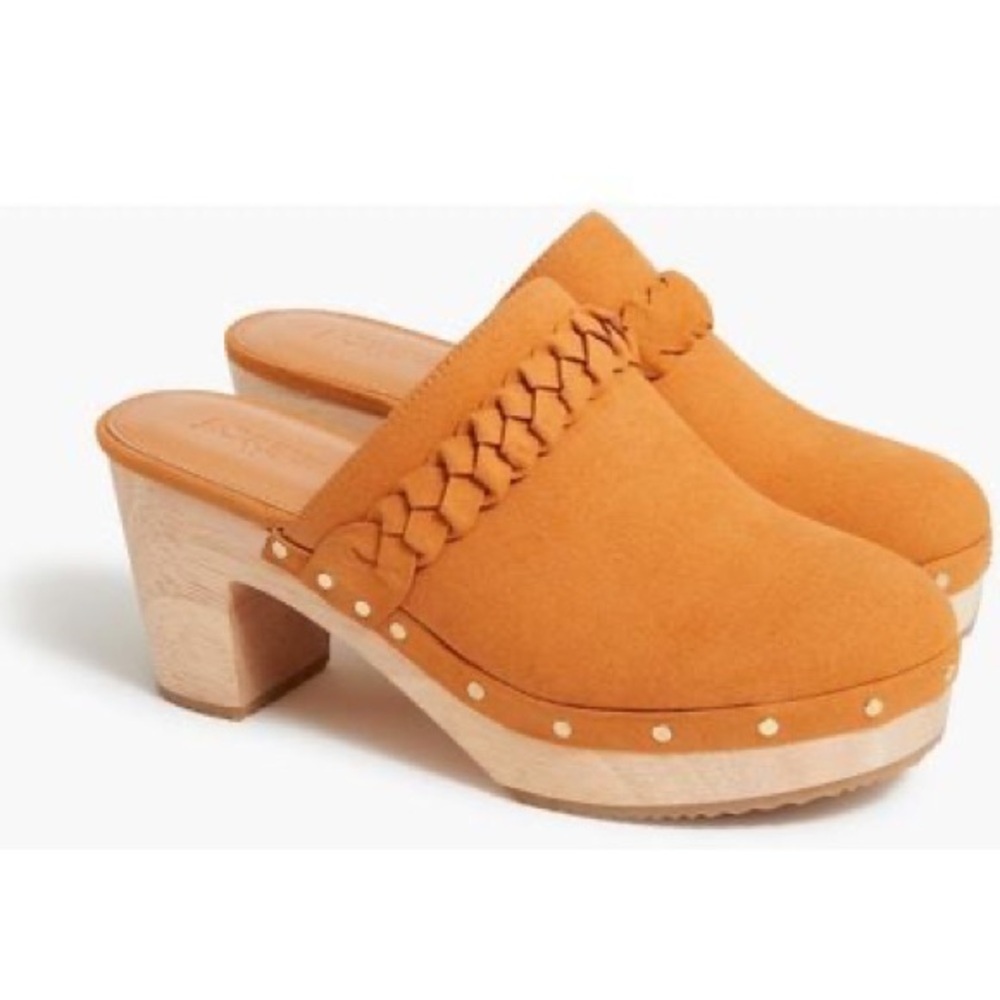 NWT JCREW Sueded Clogs Boho Shoes Mules Slides Tan - Womens Size 7.5 Womens - Picture 6 of 10